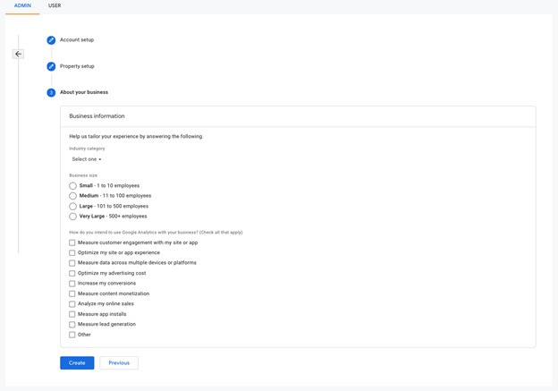 Google Analytics set up step 3