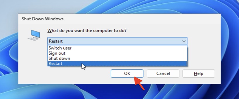 Windows 11 Restart - Alt F4