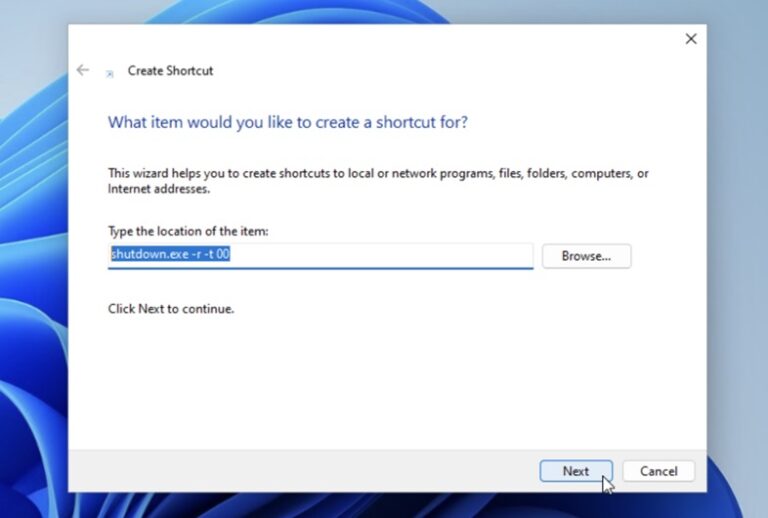 Windows 11 Restart - Desktop Shortcut 2
