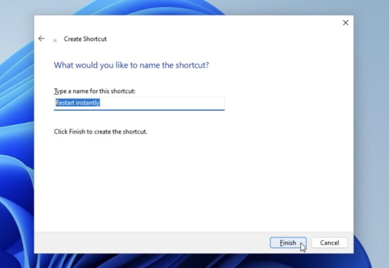 Windows 11 Restart - Desktop Shortcut 3