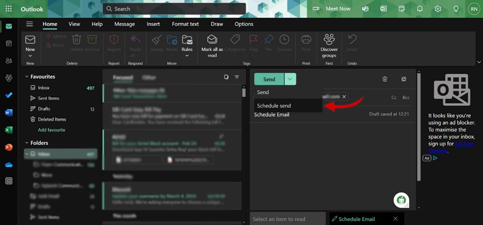 How to Schedule an Email in Outlook: Step by Step Guide - Kartik Mehta ...