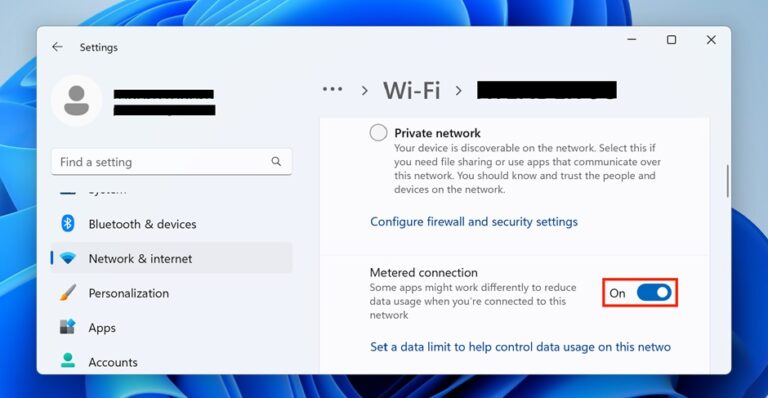 Stop Windows 11 Update Using Metered Connection Step 4