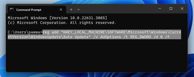 Stop Windows 11 Update with Command Prompt Step 3