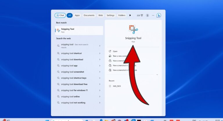 Windows 11 Screen record using Snipping tool step 1