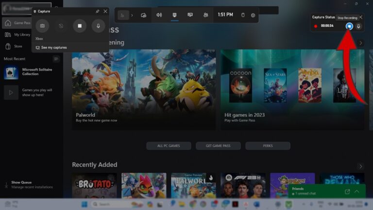 Windows 11 Screen record using Xbox Game Bar step 5