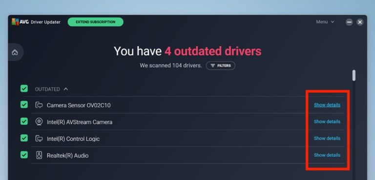 Update Drivers Using AVG Driver Updater Step 4b