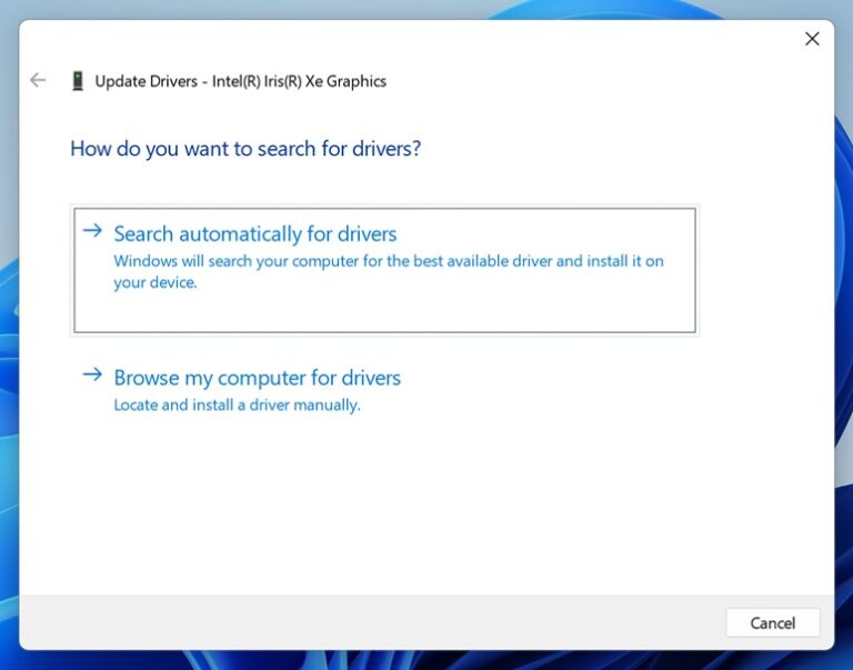 Update Drivers Using Device Manager Step 4