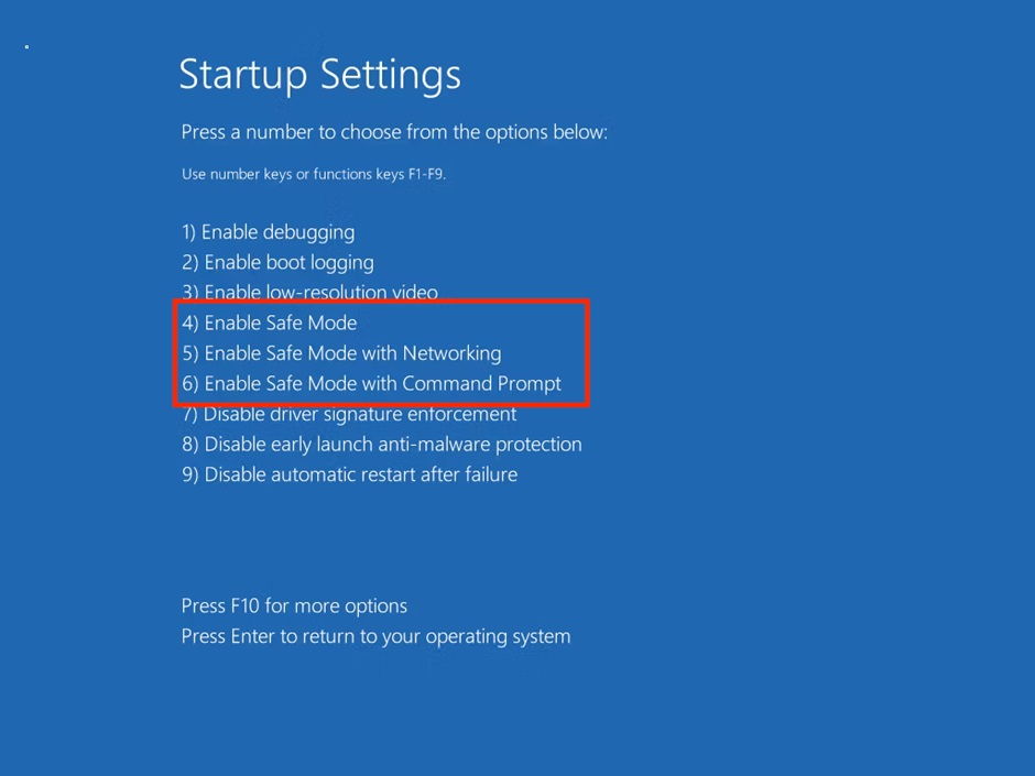 Start Windows 11 in Safe Mode using Command Prompt & WinRE step 8