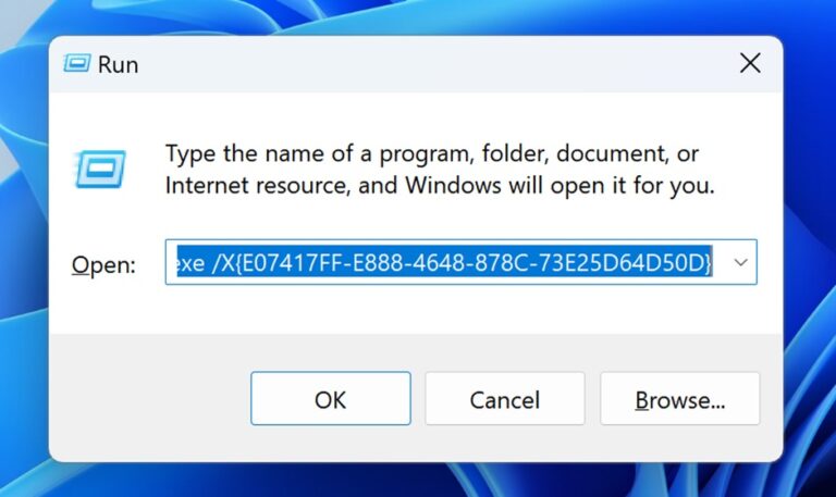 Uninstall Apps and Programs on Windows 11 with the Registry Editor and Run step 6