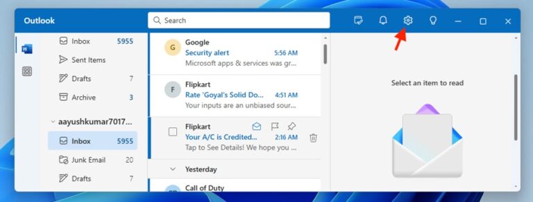 Add or Change Signature in Outlook on Windows Step 2