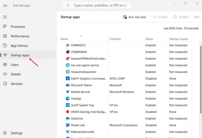 Access and Manage Startup Apps in Windows 11 Step 2