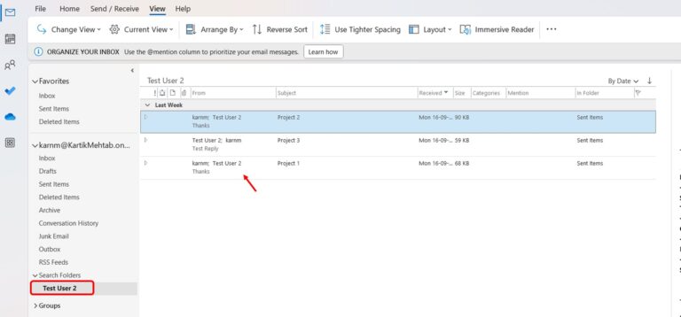 Utilizing Search Folders for Dynamic Views in Outlook step 4