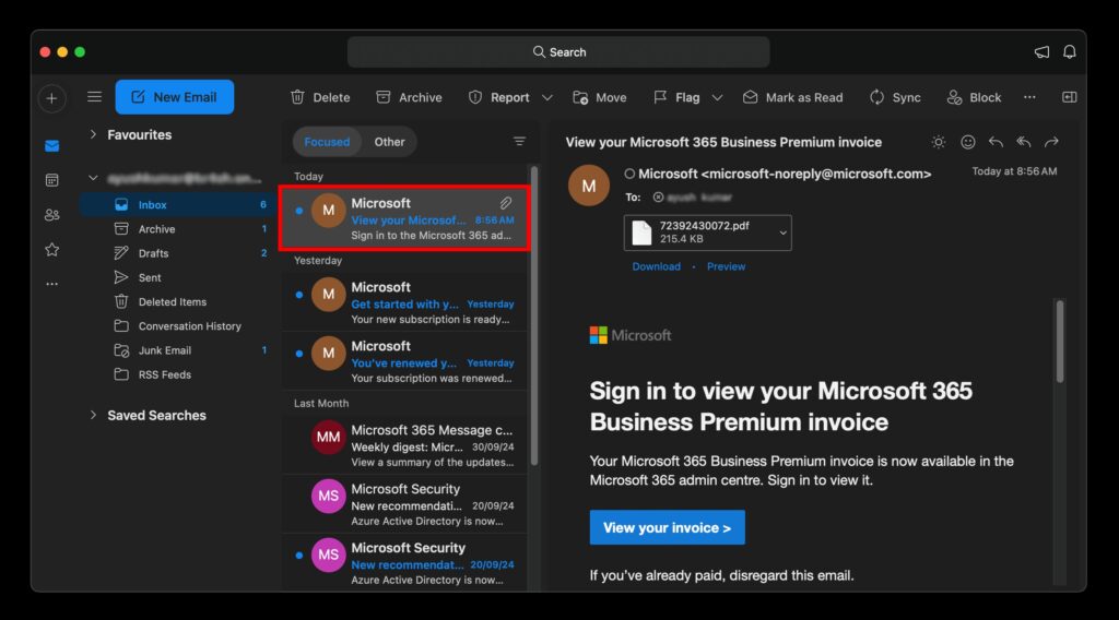 Block an Email Address in Outlook for Mac step 2