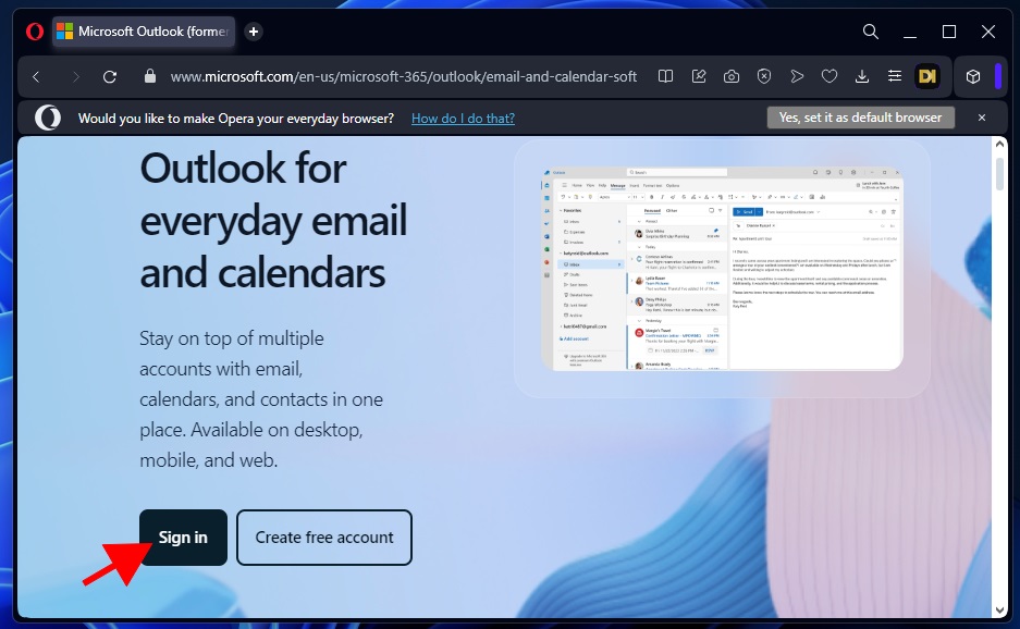 How to Share Your Calendars in Outlook for Web step 1