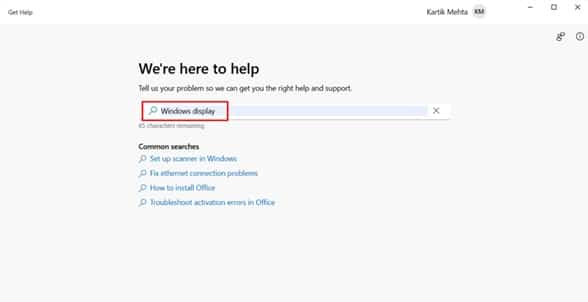 Using Microsoft Support Chat step 4