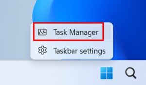 Turn Off Background Apps in Windows 11 Using Task Manager option 1 step 1