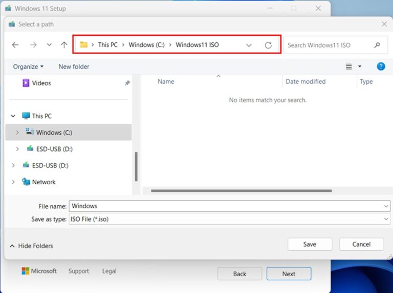 Create Windows 11 Installation Media (ISO Option) step 2