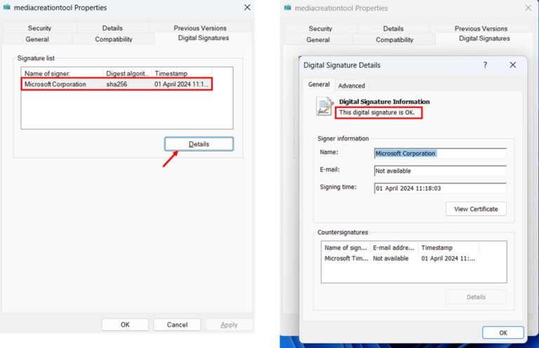 Verifying the Windows 11 Media Creation Tool Download step 3