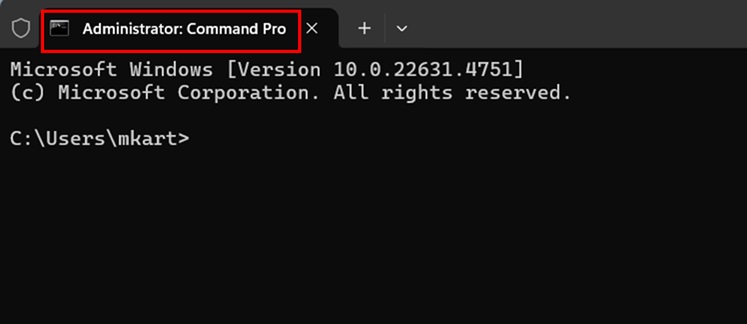 Accessing Command Prompt step 3