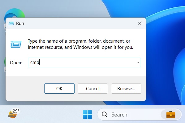 Accessing Logged in user's Windows 11 Startup Folder Using Command Prompt step 1