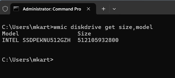 Analyzing Hardware Components using Command Prompt 3