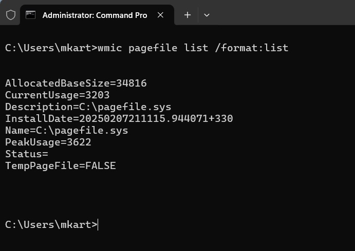 Examining Memory Configuration Using Command Prompt 2