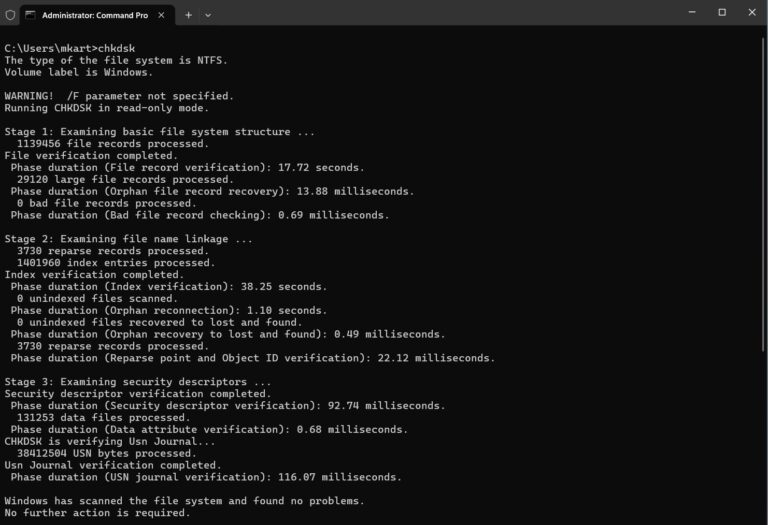 Storage System Verification Using Command Prompt 2