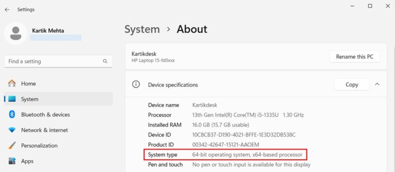 Understanding Device Specifications in Setting App step 4