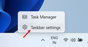 Adjusting Individual Taskbar Elements step 1 and 2