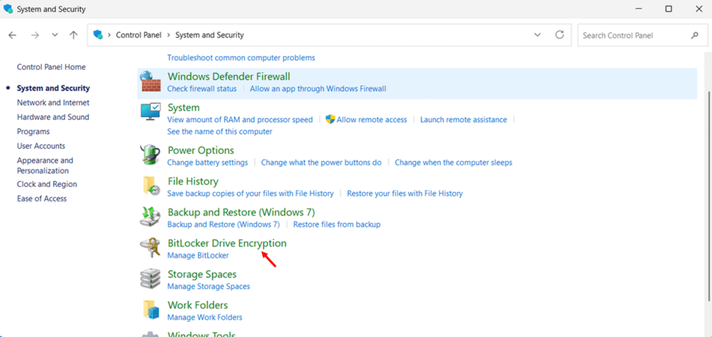 Enable BitLocker on OS Drive via Control Panel step 3