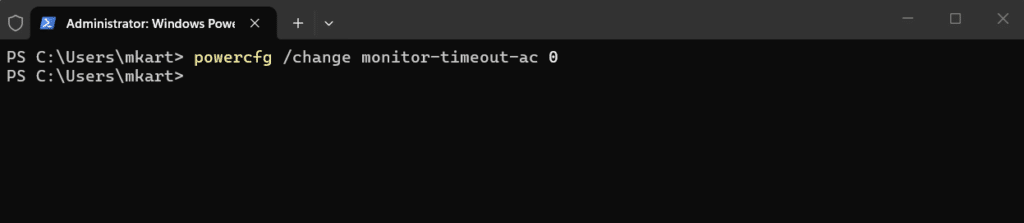Prevent Windows 11 from Sleeping Using PowerShell Commands cmdlet 4