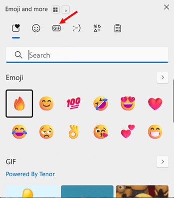 Search for and Insert a GIF step 1