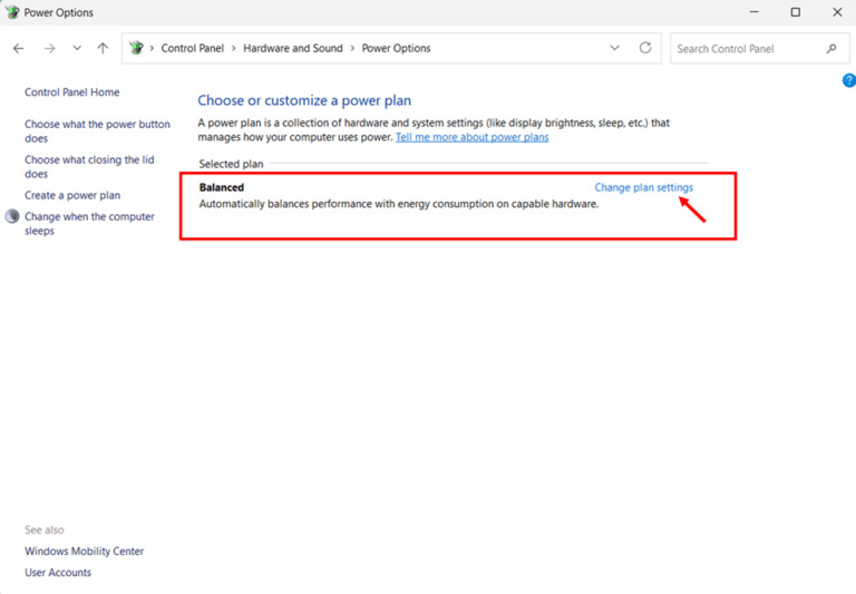 Stop Windows 11 from Sleeping Using Control Panel Power Options step 5