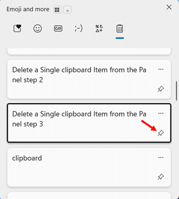 Unpin an Item in Clipboard 2