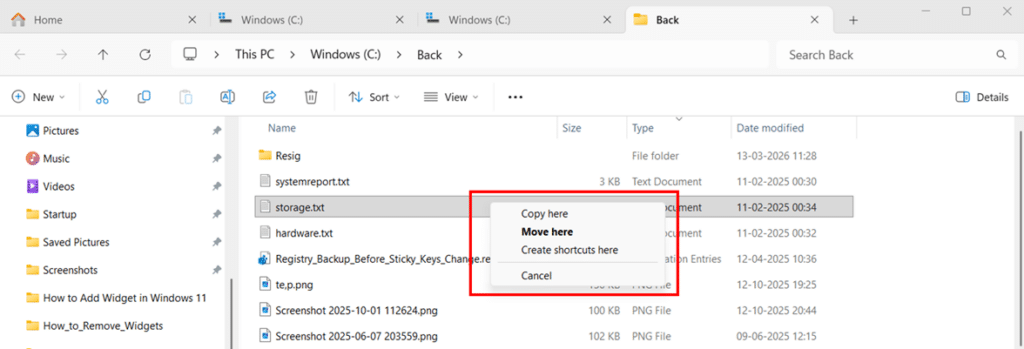 Right-Click Drag for a Menu Choice step 3