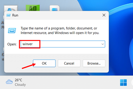 Check Windows version step 1