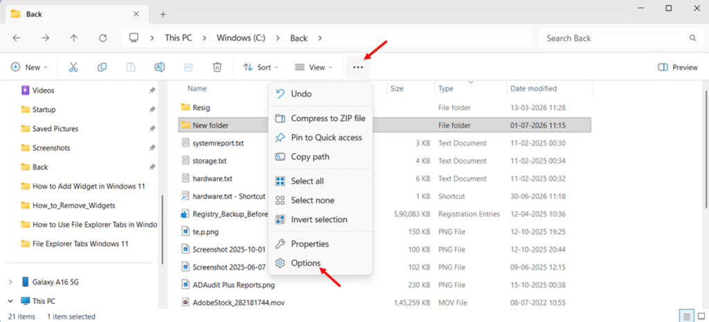 Enable Compact View to Fit More Files on Screen step 2