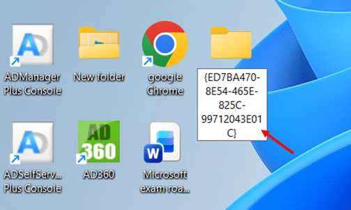 Create the God Mode folder step 2