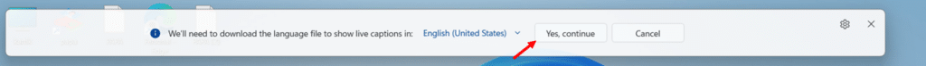First-Time Setup for Live Captions step 4