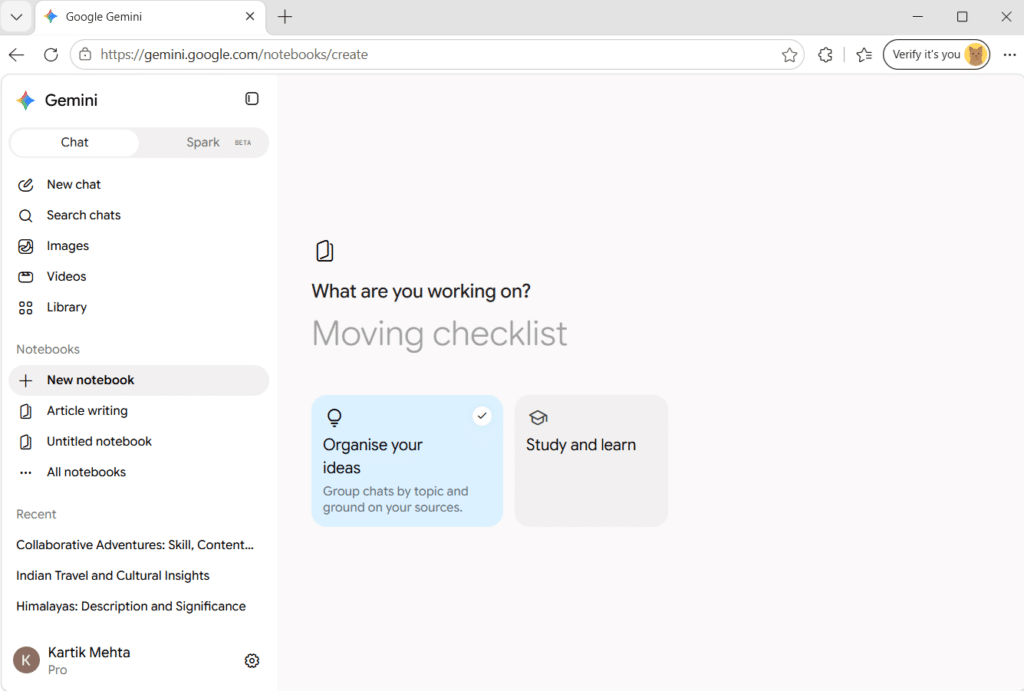 Access Notebook through Gemini app