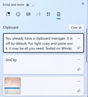 Clipboard History