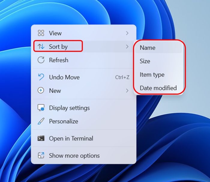 Automatically Organizing Shortcuts step 3b