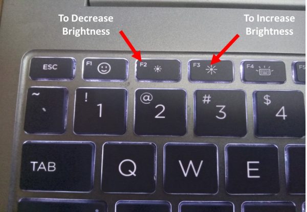 Change Brightness on Windows 11 Using the Function Keys Step 1 and 2