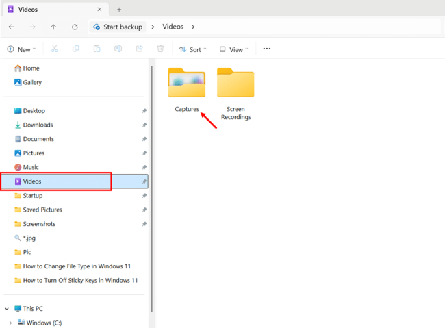Changing Xbox Game Bar Screenshot Location step 1