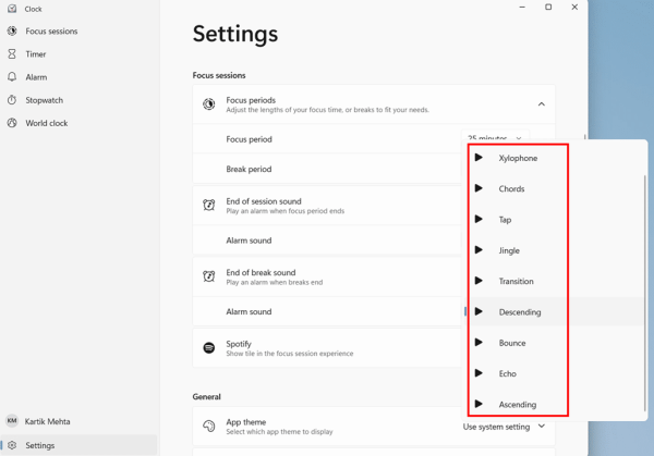 Configure End Of Session and End Of Break sounds step 4