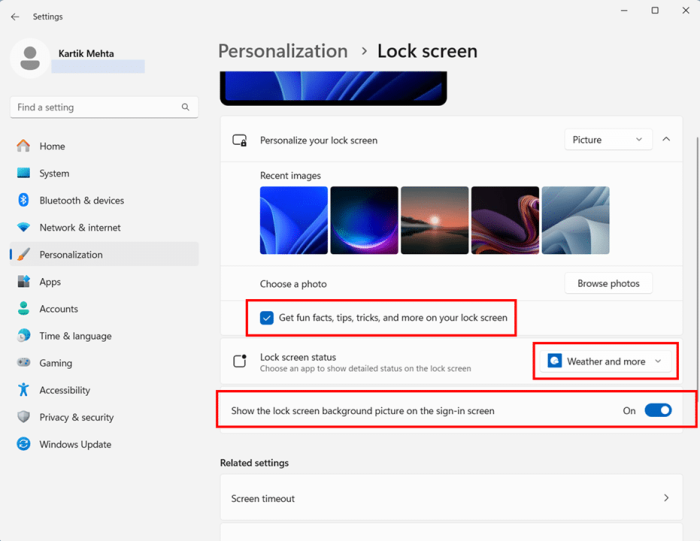 Configuring Additional Lock Screen Features step 1, 2 and 3 Configuring Additional Lock Screen Features step 1, 2 and 3