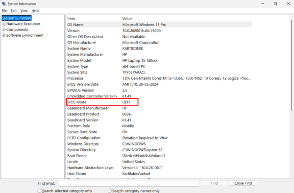 Confirm firmware mode step 2