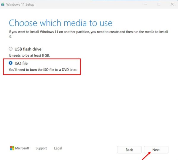 Create Windows 11 Installation Media (ISO Option) step 1