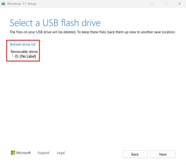 Create Windows 11 Installation Media (USB Option) step 7