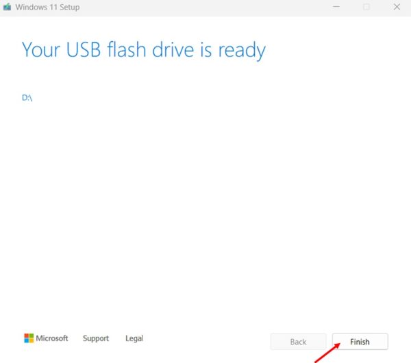 Create Windows 11 Installation Media (USB Option) step 9